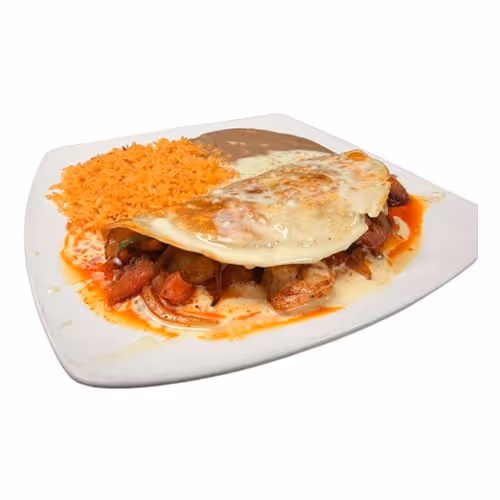 GRILLED SHRIMP QUESADILLA WITH CHORIZO